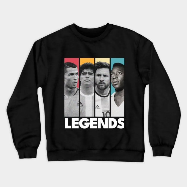 Football Legends Crewneck Sweatshirt by InkSpiration